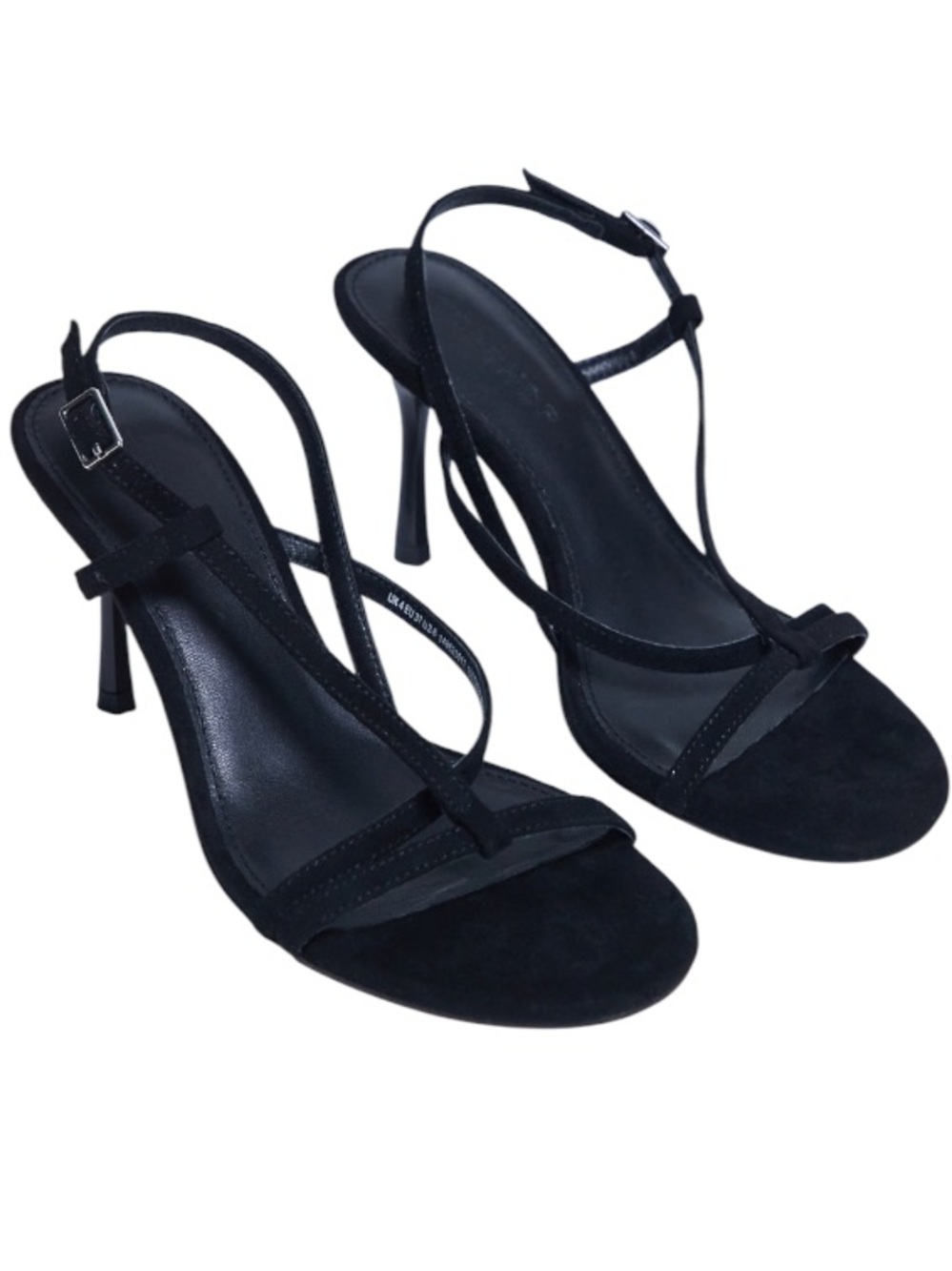 TopShop Felicity black strappy 3.5” stiletto heels size 39